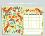 July Morning Basket Activity Pack