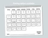 Nature Coloring Calendar