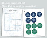 Tic Tac Snowflake Freebie