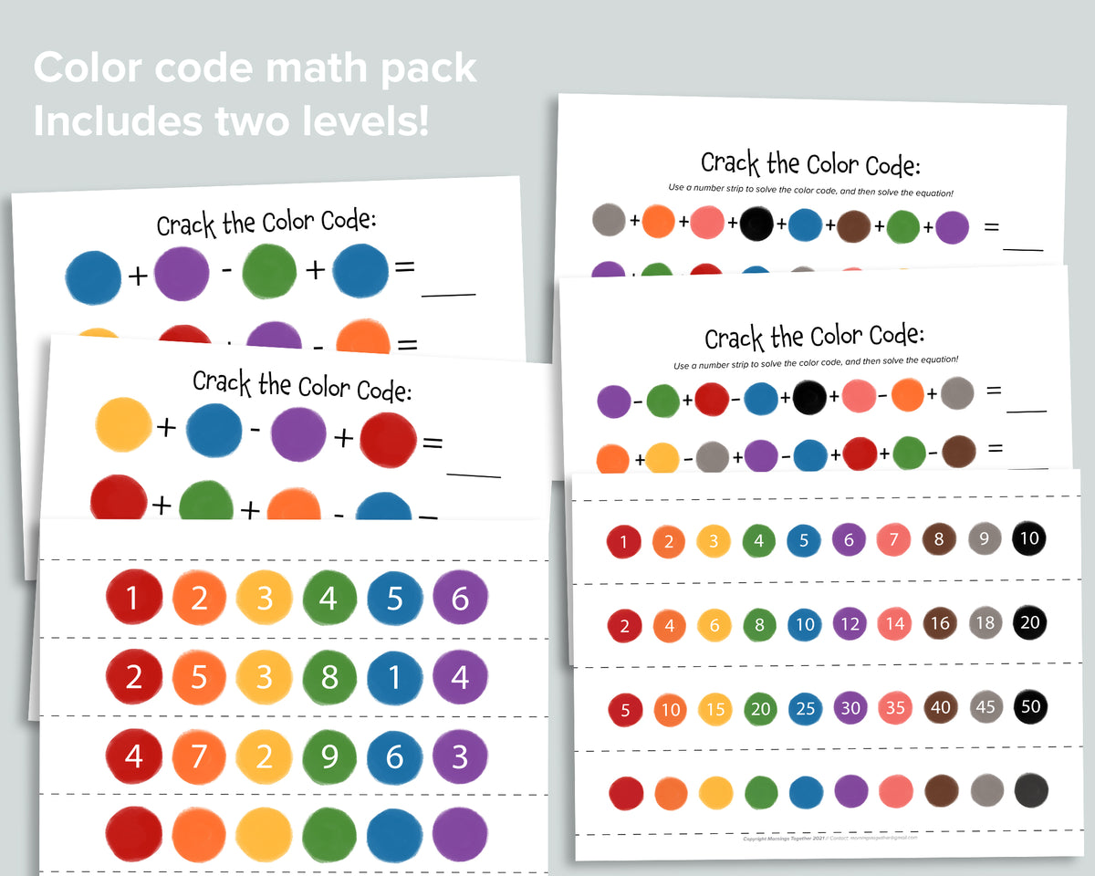 Crack the Color Code! Math Game – Mornings Together