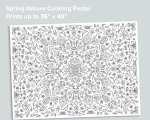 Giant Spring Coloring Poster