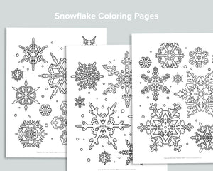 Snowflake Coloring Pages Freebie