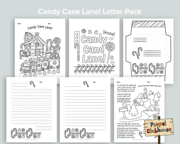 Candy Cane Lane Letter Pack