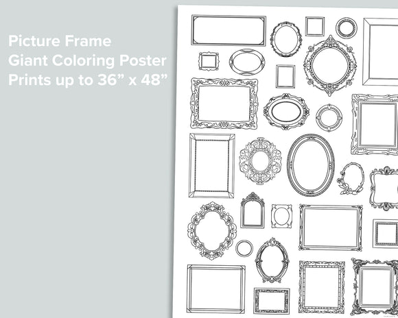 Picture Frame Giant Coloring Poster
