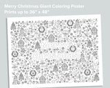 Merry Christmas Coloring Poster