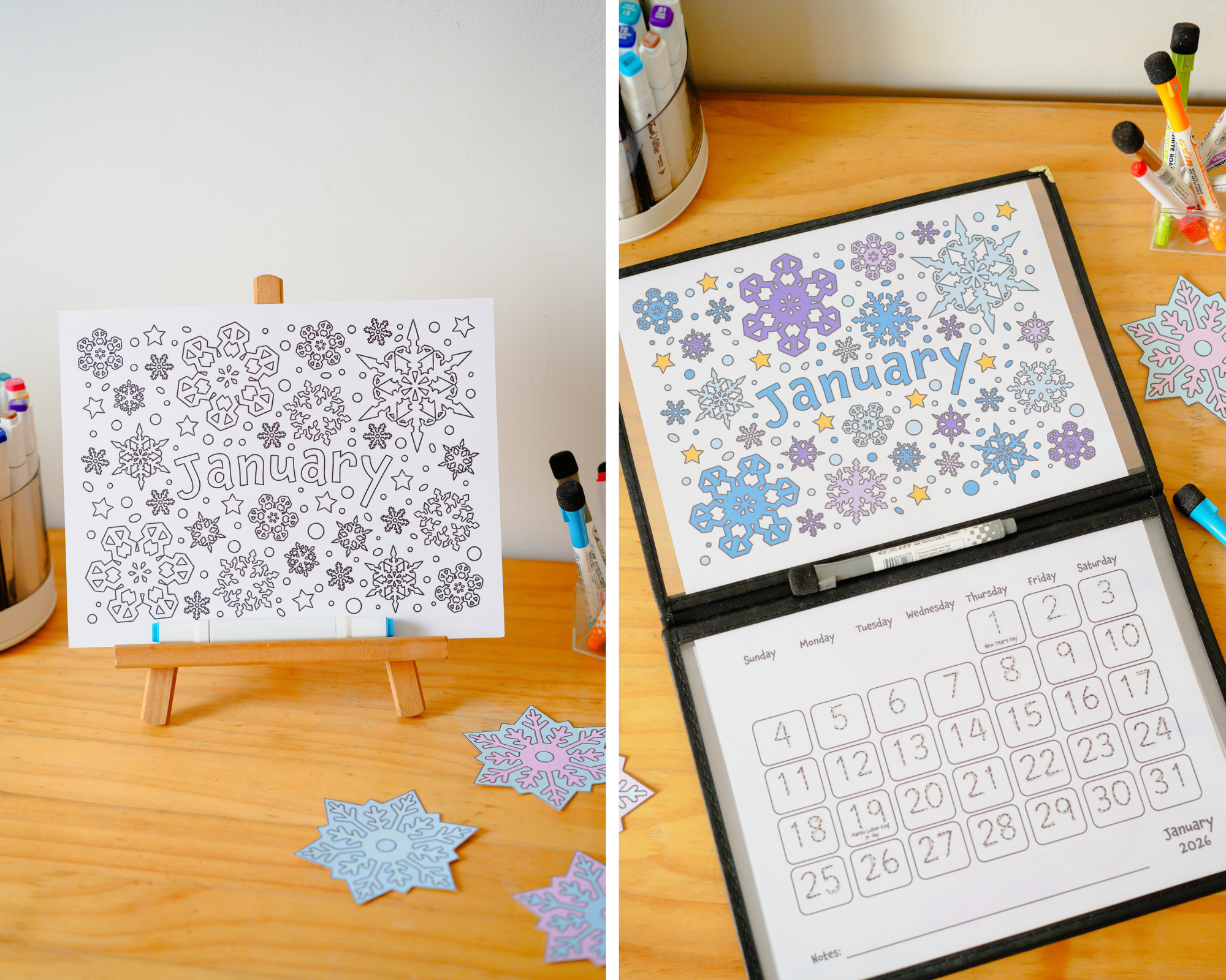 Nature Coloring Calendar