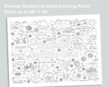 Summer Bucket List Giant Coloring Poster