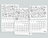 Nature Coloring Calendar