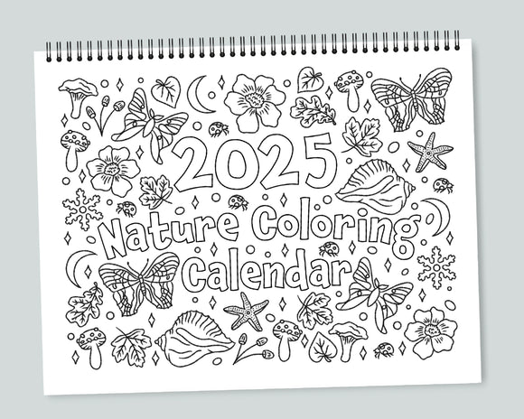Nature Coloring Calendar