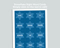 Snowflake Sight Word Cards