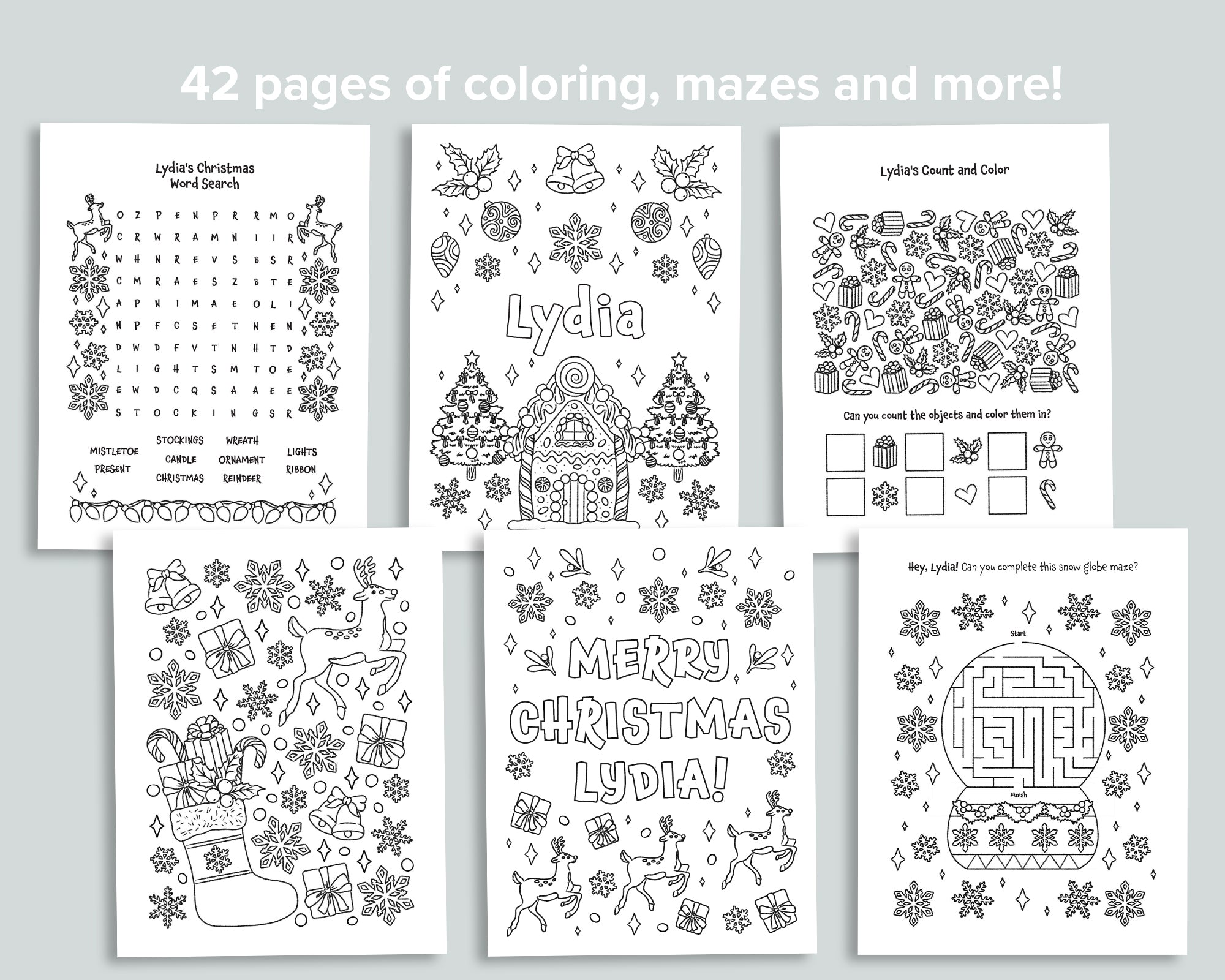Custom Christmas Activity Packs