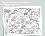 Fairy House Giant Coloring Poster