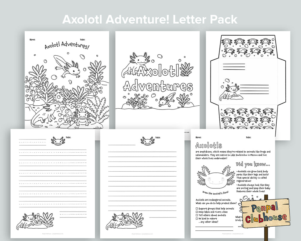 Axolotl Letter Pack