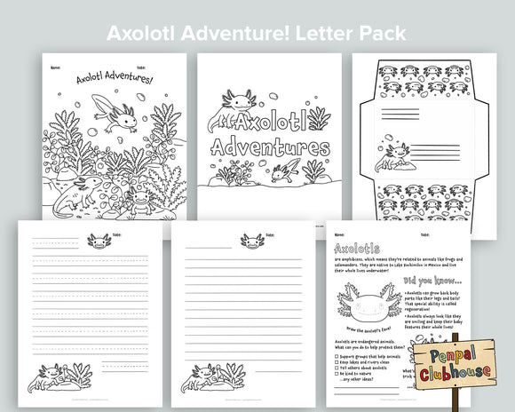 Axolotl Letter Pack