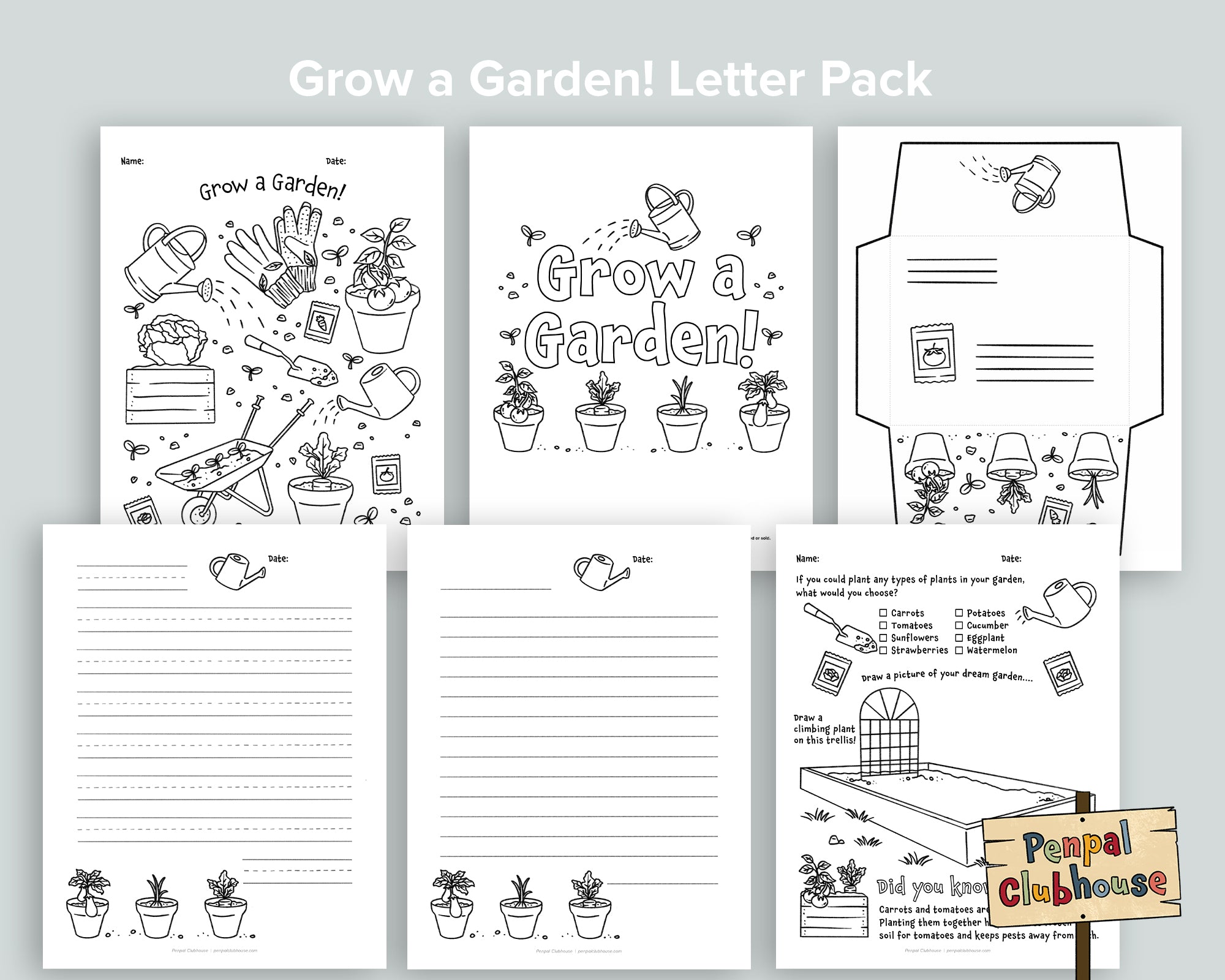 Grow a Garden Letter Pack