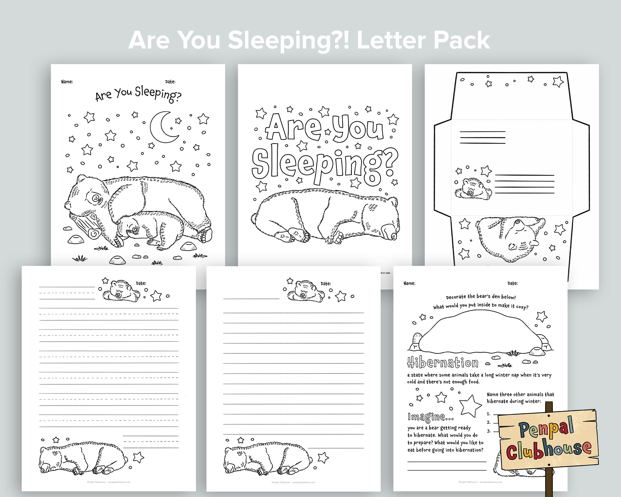 Are You Sleeping Letter Pack