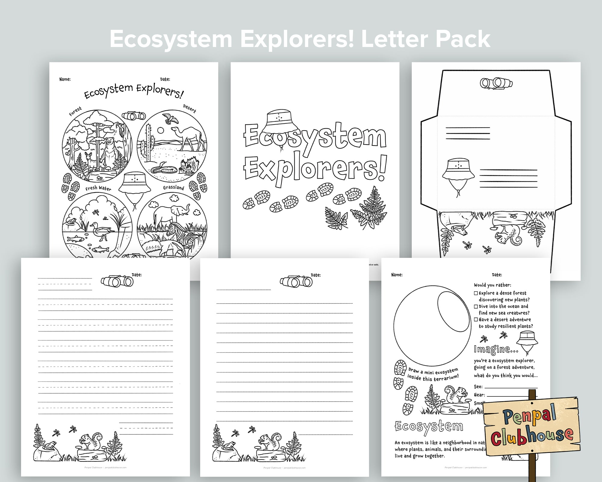 Ecosystem Explorers Letter Pack