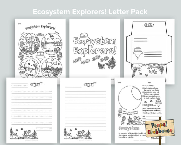 Ecosystem Explorers Letter Pack