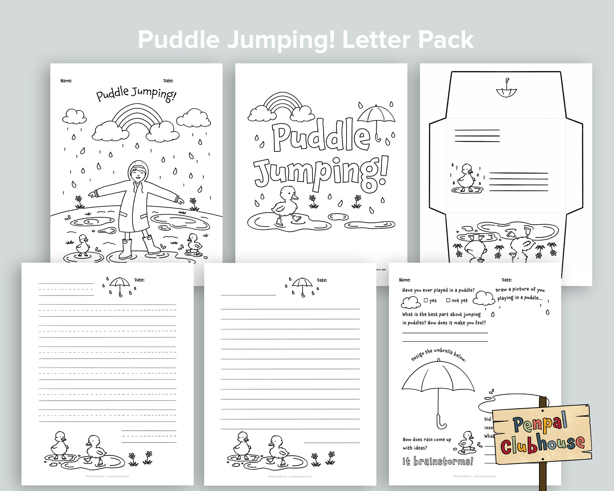 Puddle Jumping Letter Pack