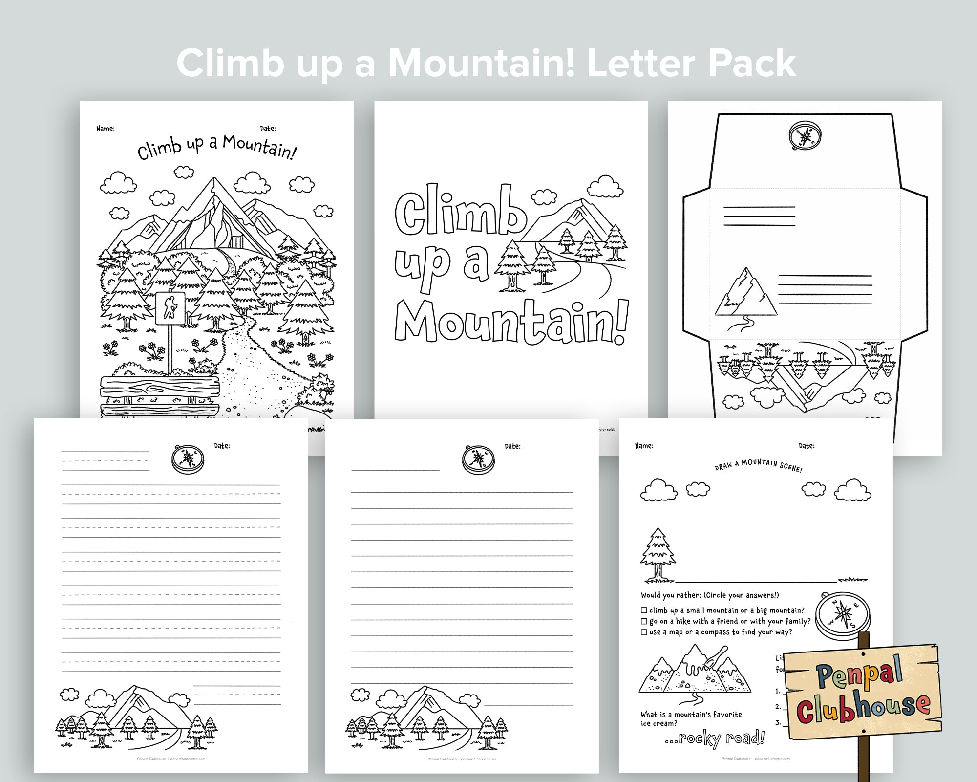 Climb Up a Mountain Letter Pack
