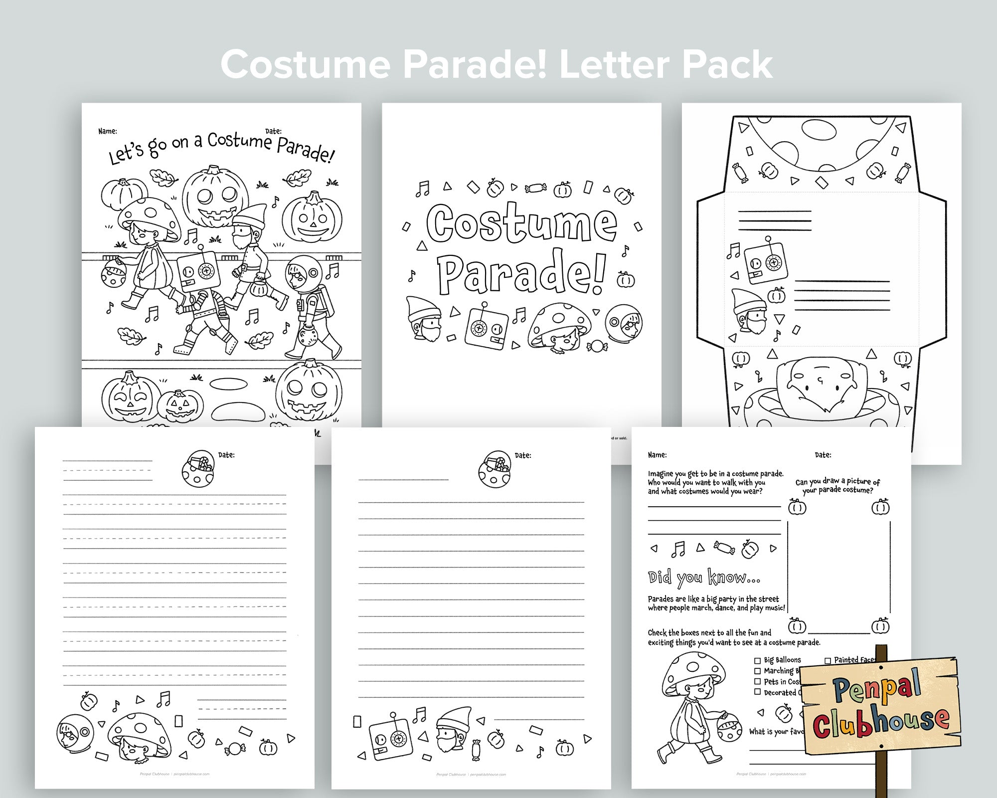 Costume Parade Letter Pack