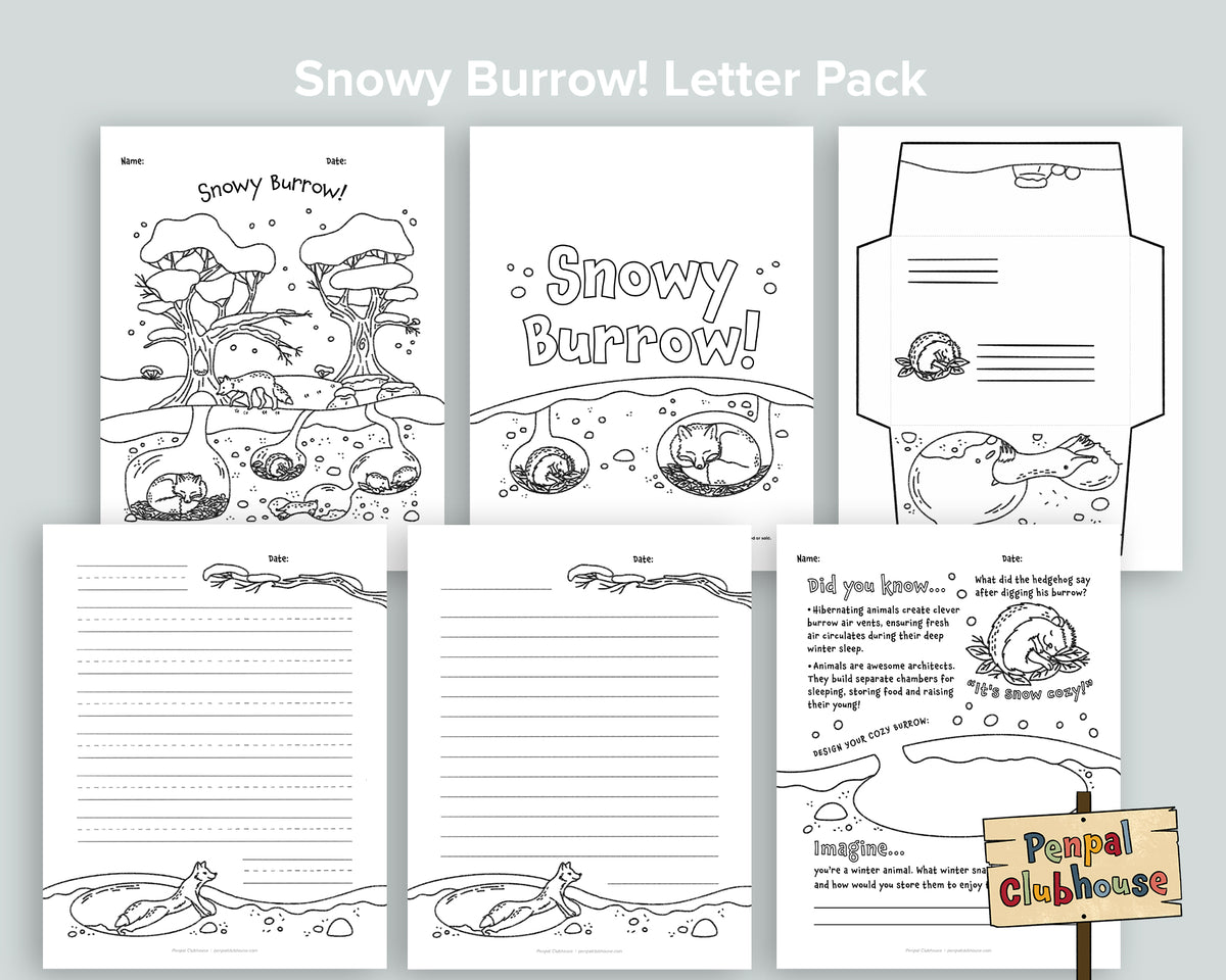 Burrow Letters Snowy Burrow Letter Pack – Mornings Together