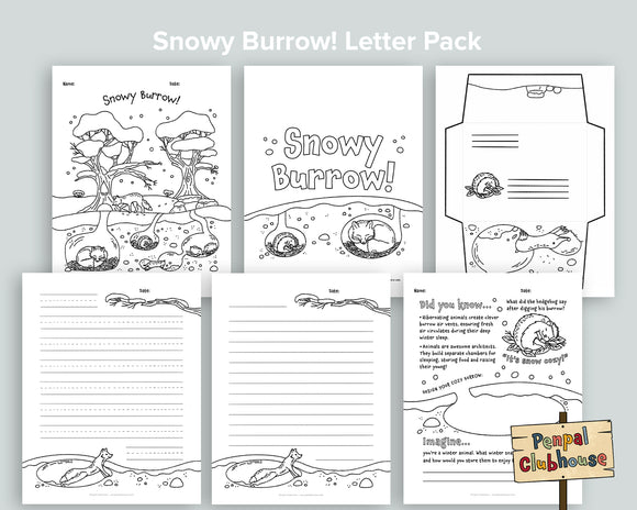 Snowy Burrow Letter Pack