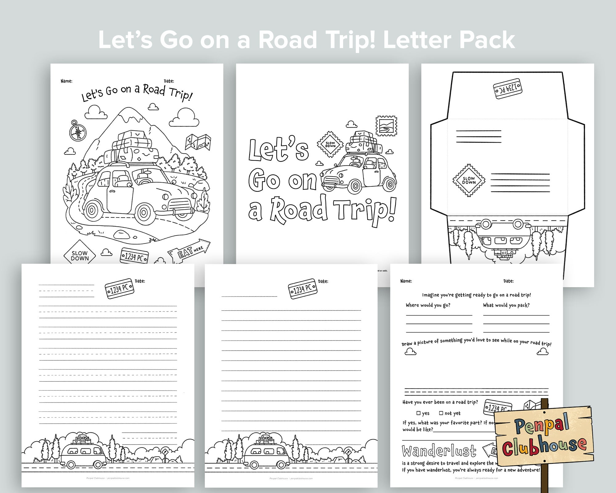 Road Trip Letter Pack