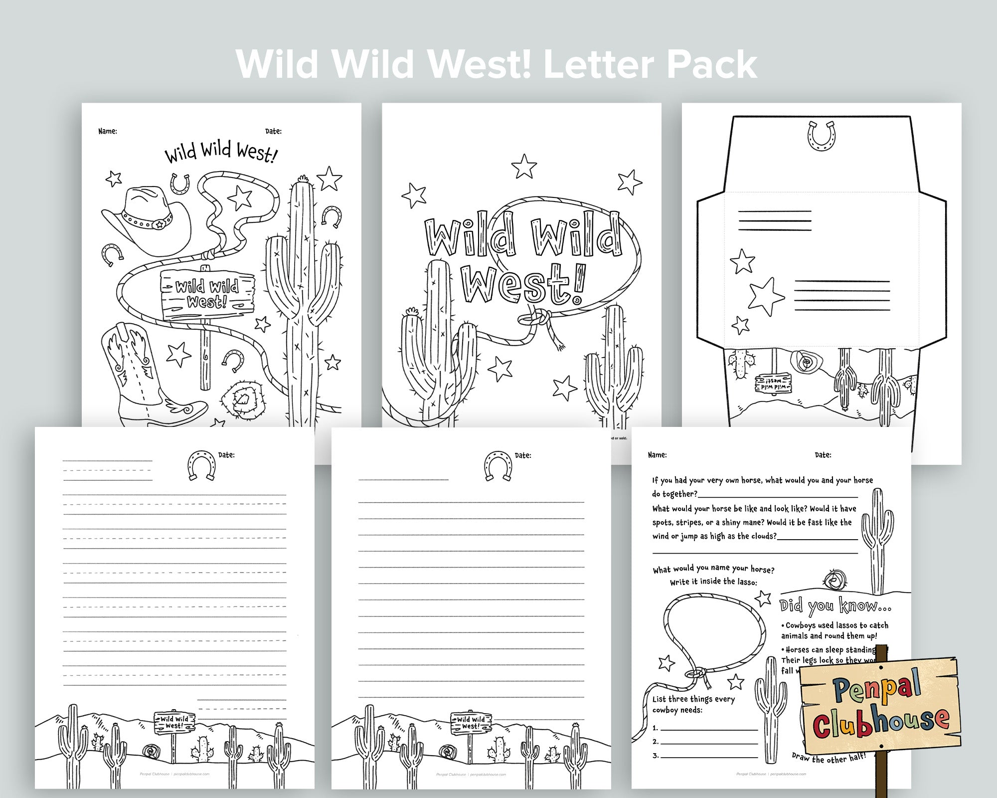 Wild Wild West Letter Pack