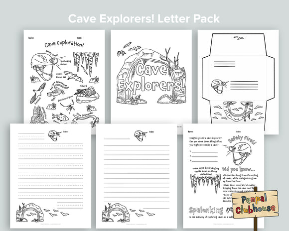 Cave Explorers Letter Pack