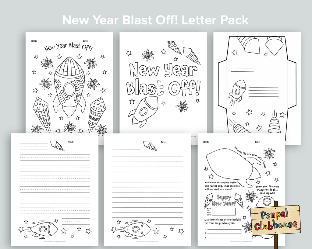 New Year Blast Off Letter Pack