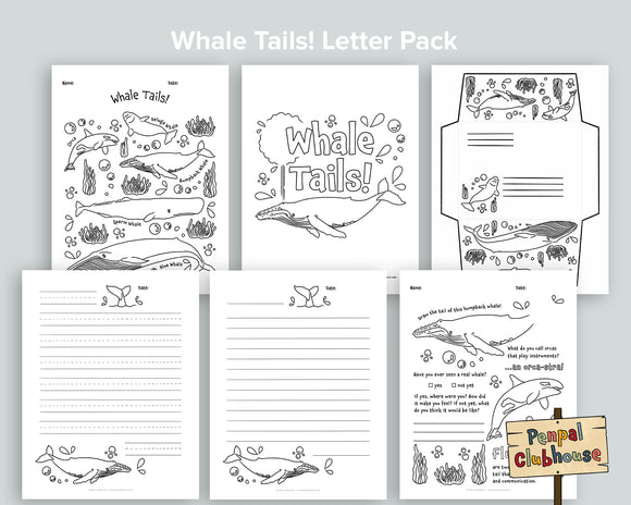 Whale Tails Letter Pack