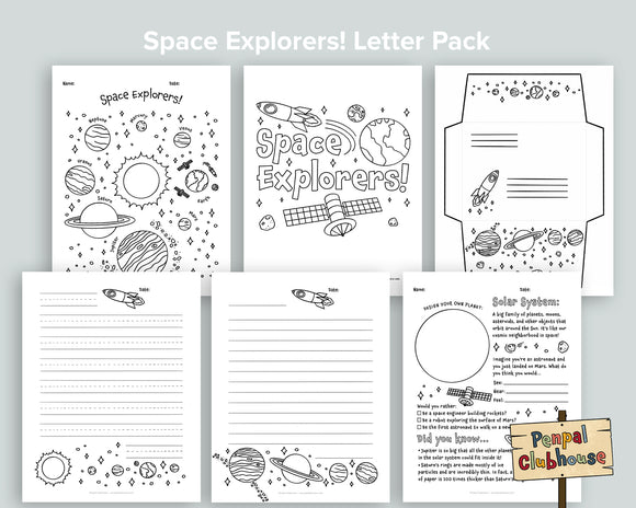 Space Explorers Letter Pack