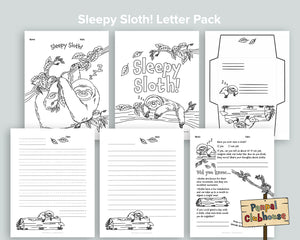 Sleepy Sloth Letter Pack
