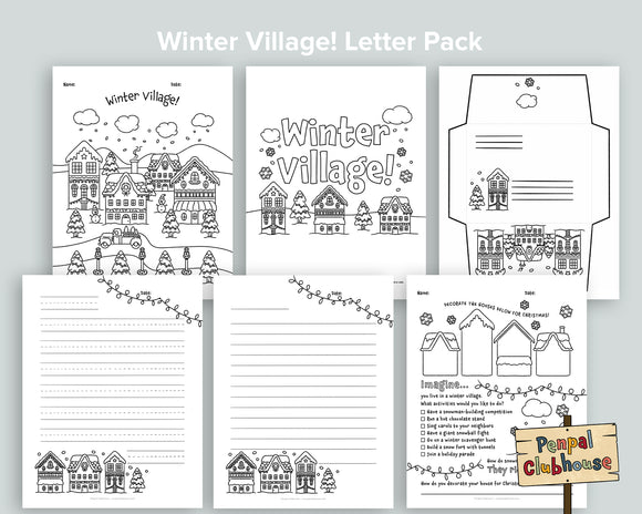 Winter Village Letter Pack