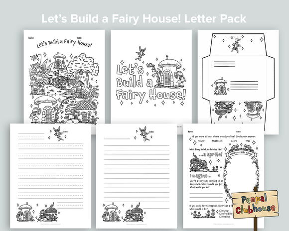 Let's Build a Fairy House Letter Pack