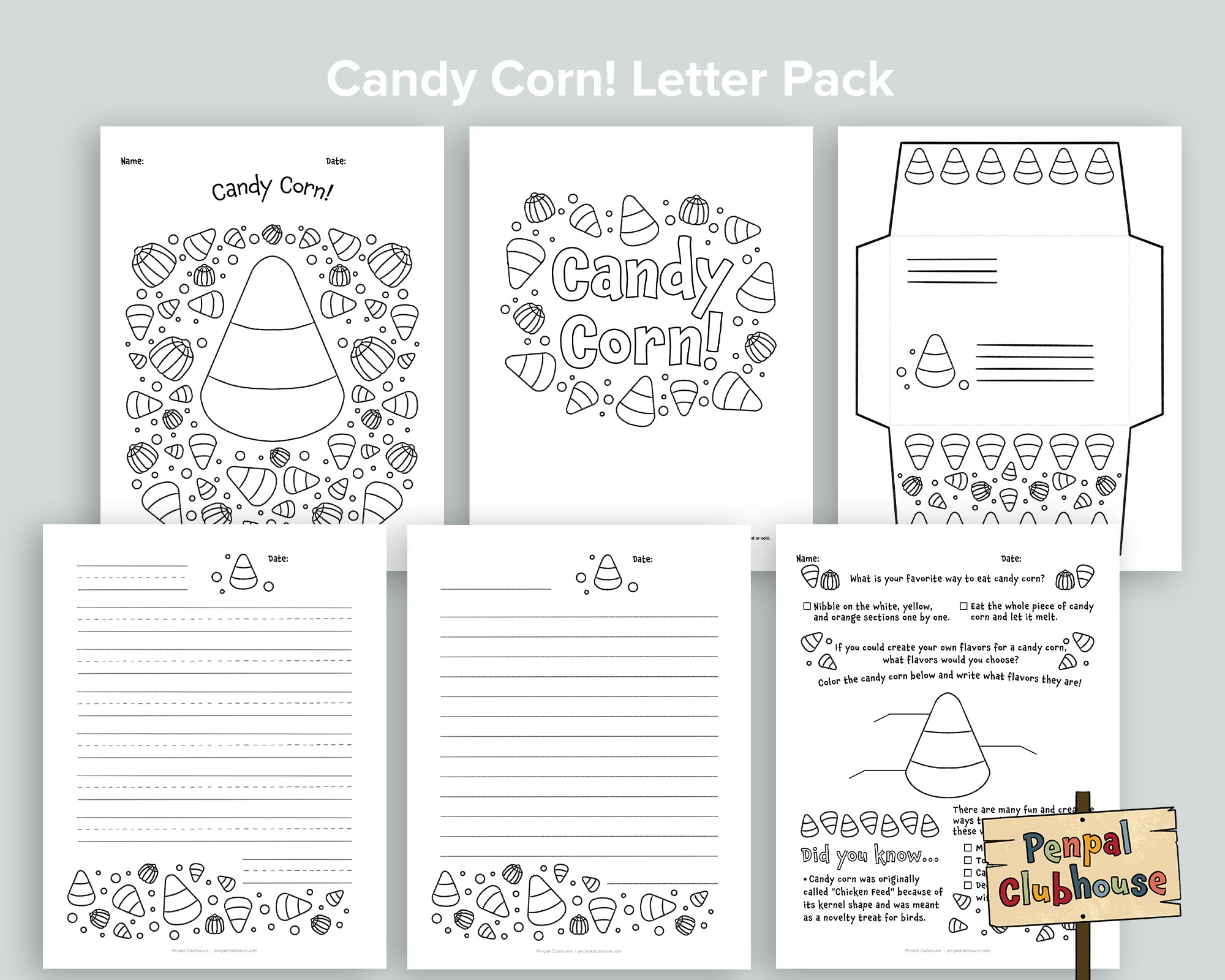 Candy Corn Letter Pack