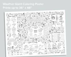 Weather Giant Coloring Poster