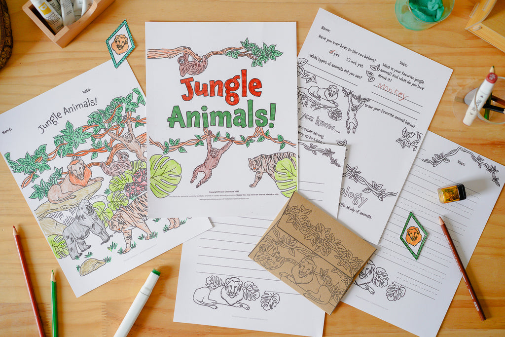 Jungle Animals Letter Pack