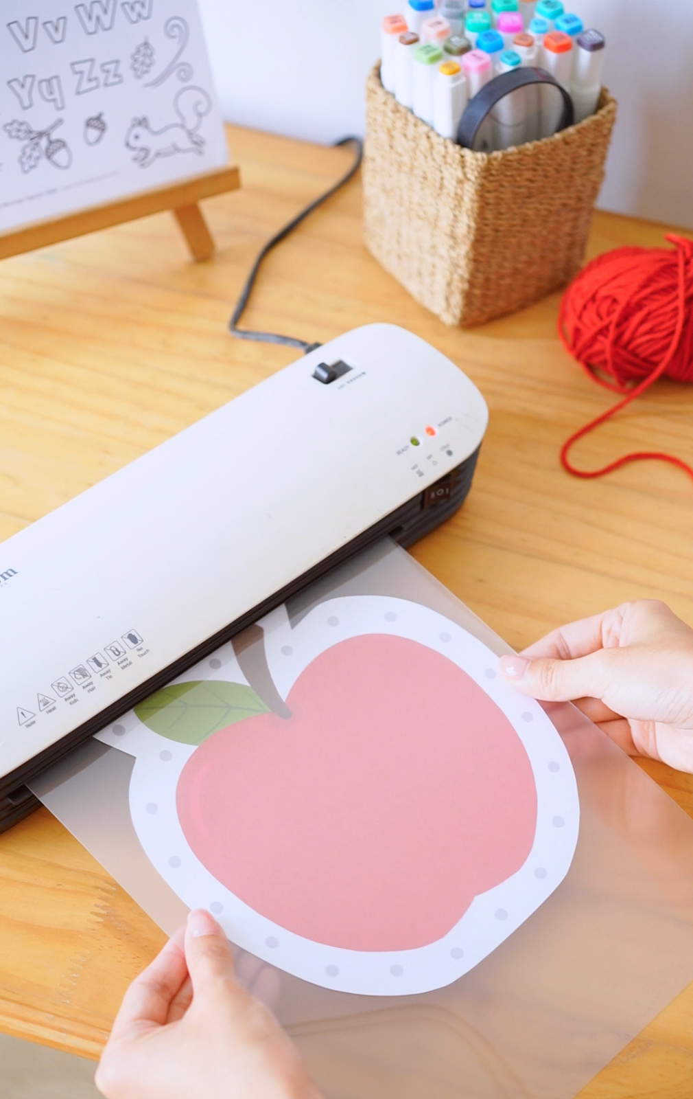 Apple and Acorn Lacing Cards