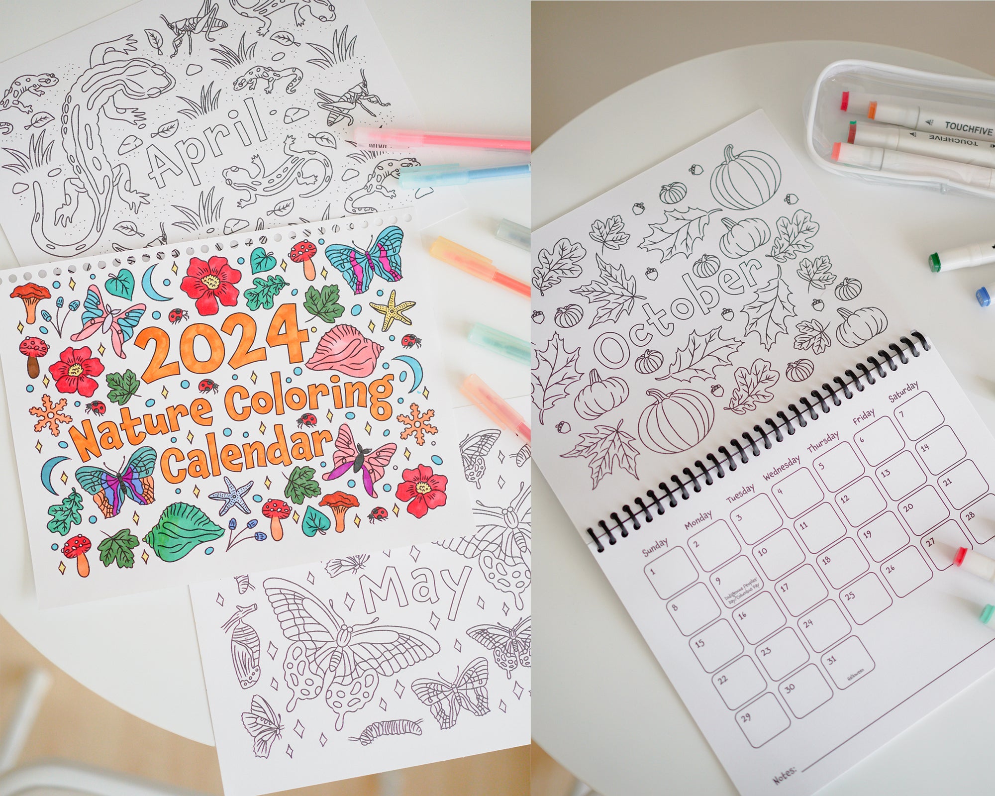 Nature Coloring Calendar – Mornings Together
