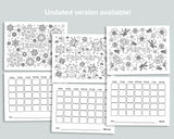 Nature Coloring Calendar