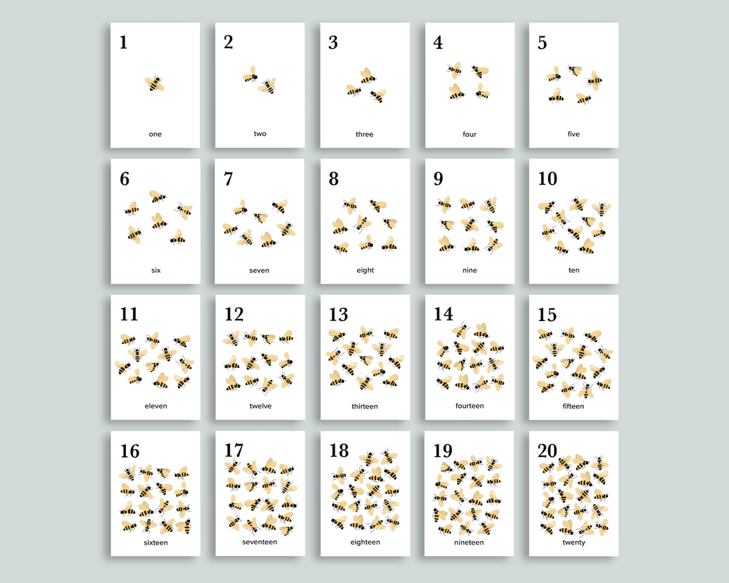 Bee Counting Cards Bundle
