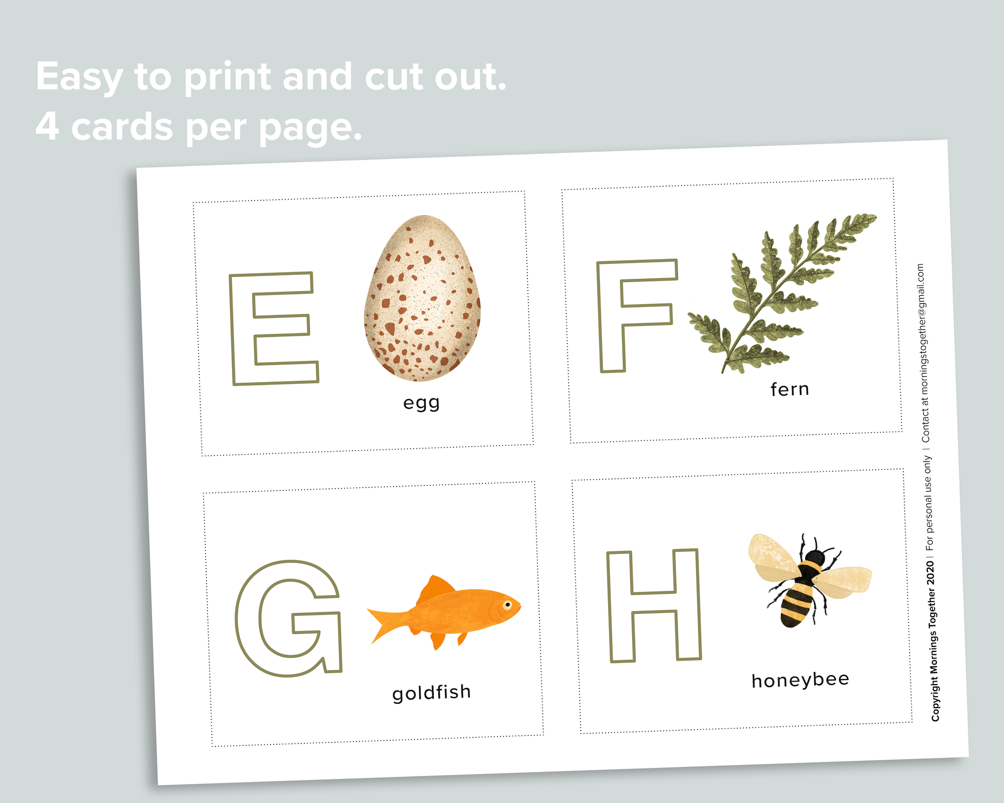 Nature ABC Resin Letter Match
