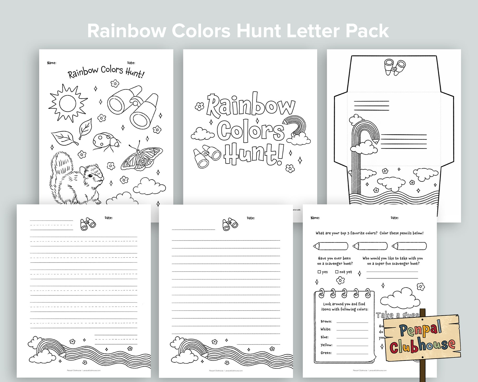 Rainbow Colors Hunt Letter Pack