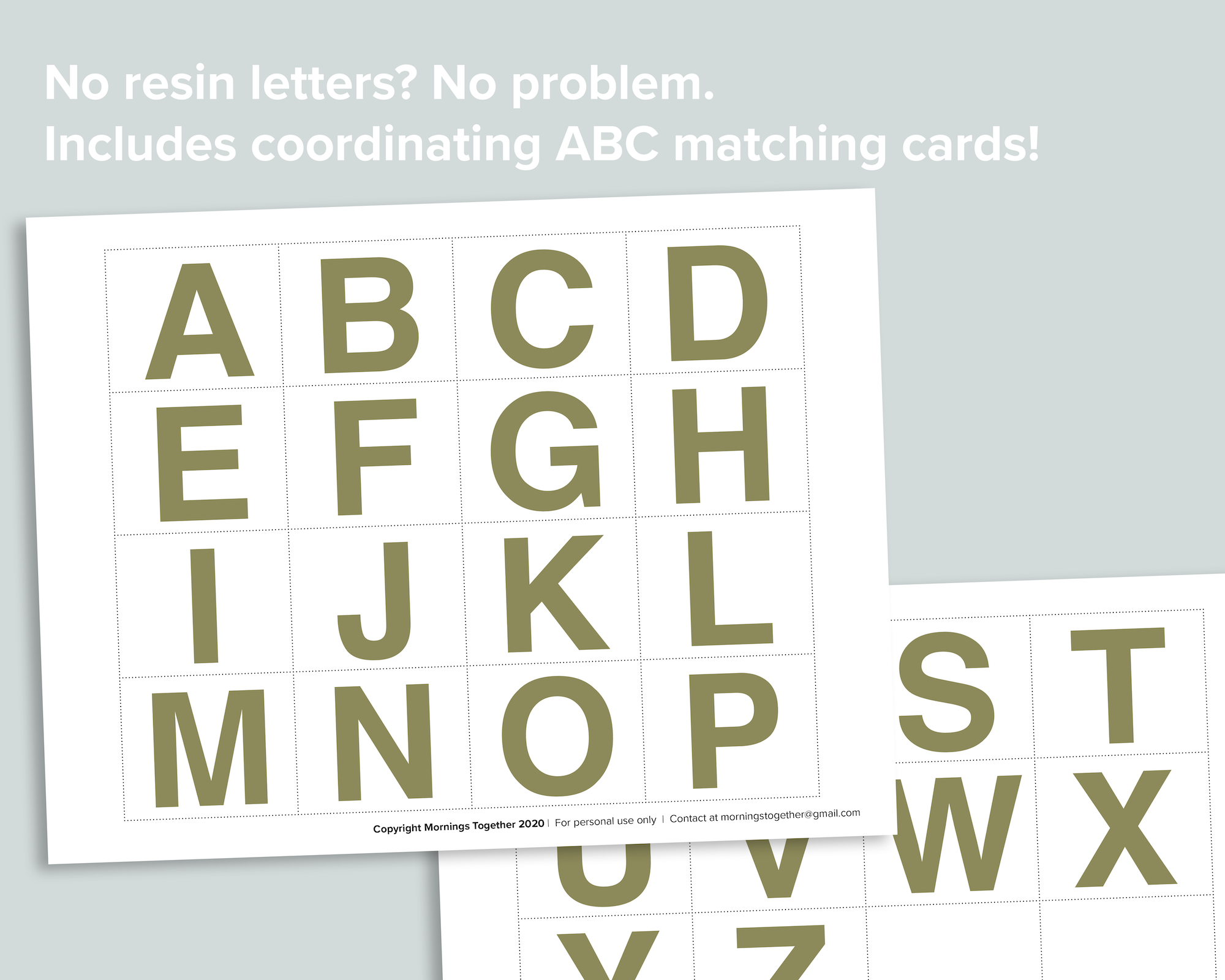 Nature ABC Resin Letter Match