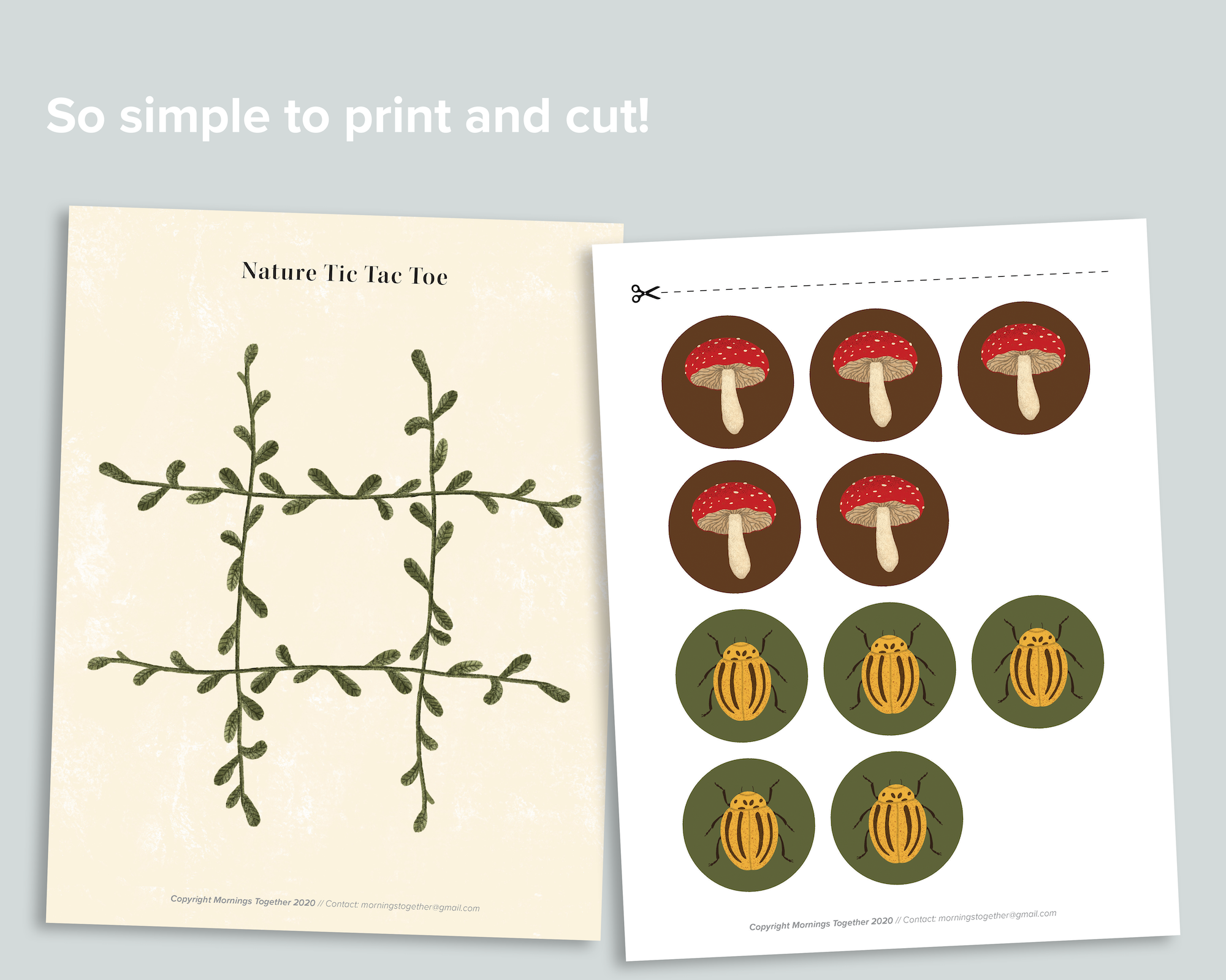 Nature Tic Tac Toe Freebie