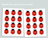 Editable Bug Sight Word Cards Freebie