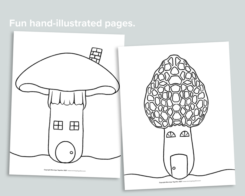 Mushroom House Templates Freebie
