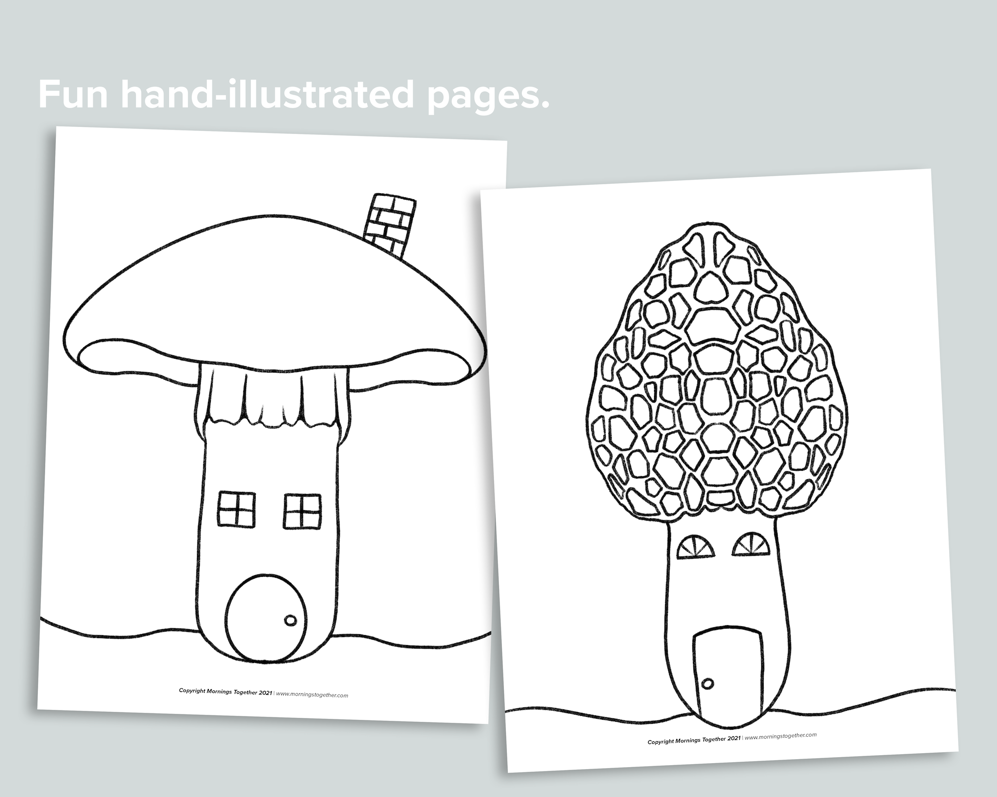 Mushroom House Templates Freebie